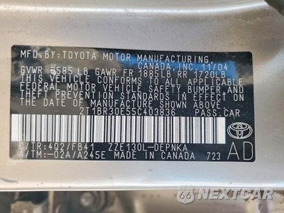 Zdjęcie 13 z 13 samochodu: 2005 TOYOTA COROLLA LE VIN:2T1BR30E55C403836 - miniatura