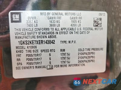 Zdjęcie 13 z 13 samochodu: 2014 GMC YUKON XL K1500 SLT VIN:1GKS2KE7XER143842 - miniatura