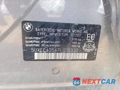 Zdjęcie 13 z 13 samochodu: 2007 BMW X5 3.0I VIN:5UXFE43547L015330 - miniatura