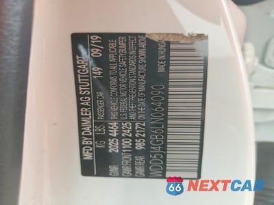Zdjęcie 12 z 12 samochodu: 2020 MERCEDES-BENZ CLA 250 VIN:WDD5J4GB6LN064090 - miniatura