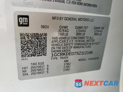 Zdjęcie 12 z 12 samochodu: 2025 CHEVROLET SILVERADO K1500 LT VIN:1GCRKDED7SZ112166 - miniatura
