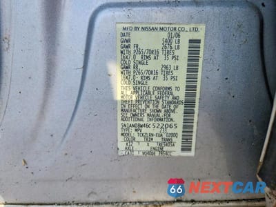 Zdjęcie 13 z 13 samochodu: 2006 NISS XTERRA VIN:5N1AN08W46C522065 - miniatura