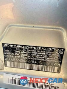 Zdjęcie 10 z 10 samochodu: 2006 MERCEDES-BENZ E 350 VIN:WDBUF56J56A948487 - miniatura