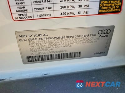 Zdjęcie 12 z 12 samochodu: 2011 AUDI A3 PREMIUM VIN:WAUDFAFM6BA055806 - miniatura