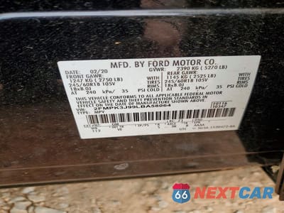 Zdjęcie 13 z 13 samochodu: 2020 FORD EDGE SEL VIN:2FMPK3J99LBA58064 - miniatura