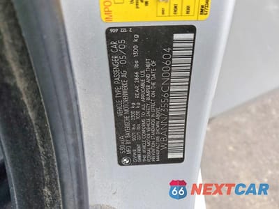 Zdjęcie 12 z 12 samochodu: 2006 BMW 530 VIN:WBANN73556CN00604 - miniatura