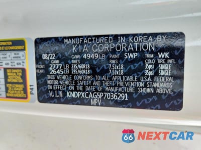 Zdjęcie 13 z 13 samochodu: 2023 KIA SPORTAGE SX PRESTIGE VIN:KNDPXCAG5P7036291 - miniatura