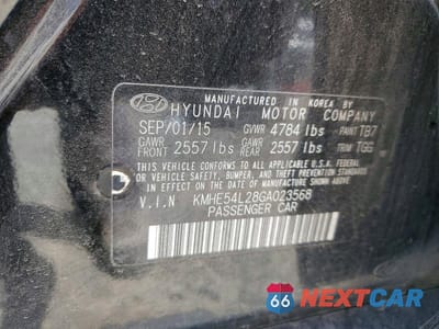 Zdjęcie 13 z 13 samochodu: 2016 HYUNDAI SONATA PLUG-IN HYBRID LIMITED VIN:KMHE54L28GA023568 - miniatura