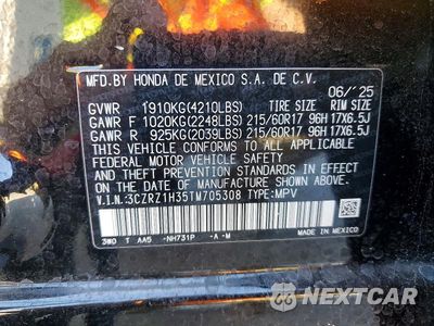 Zdjęcie 14 z 14 samochodu: 2026 HONDA HR-V LX VIN:3CZRZ1H35TM705308 - miniatura