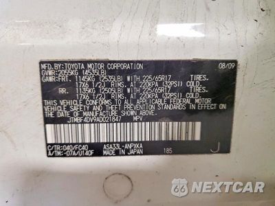 Zdjęcie 13 z 13 samochodu: 2010 TOYOTA RAV4 BASE VIN:JTMBF4DV9AD021847 - miniatura