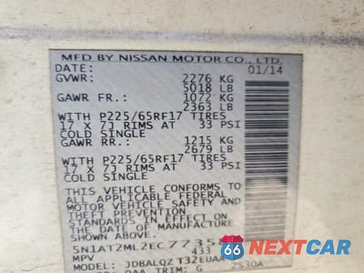 Zdjęcie 13 z 13 samochodu: 2014 NISSAN ROGUE SV VIN:5N1AT2ML2EC773582 - miniatura