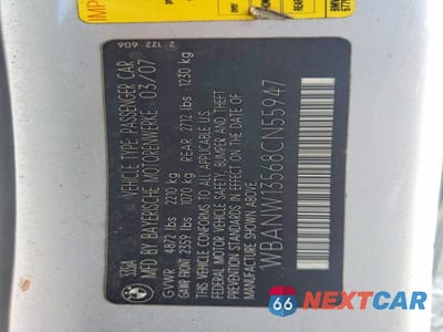 Zdjęcie 12 z 12 samochodu: 2008 BMW 535 I VIN:WBANW13568CN55947 - miniatura