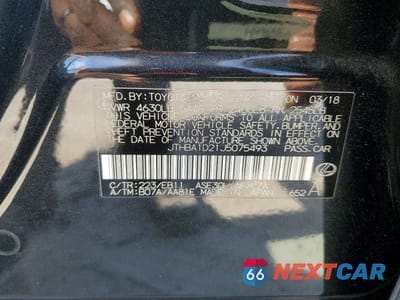 Zdjęcie 12 z 12 samochodu: 2018 LEXUS IS 300 VIN:JTHBA1D21J5075493 - miniatura