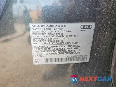 Zdjęcie 12 z 12 samochodu: 2015 AUDI Q7 PREMIUM PLUS VIN:WA1LGAFE7FD027306 - miniatura