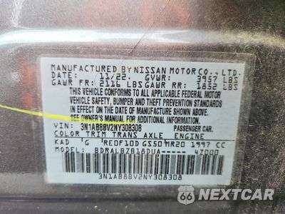 Zdjęcie 12 z 12 samochodu: 2022 NISSAN SENTRA S VIN:3N1AB8BV2NY308308 - miniatura