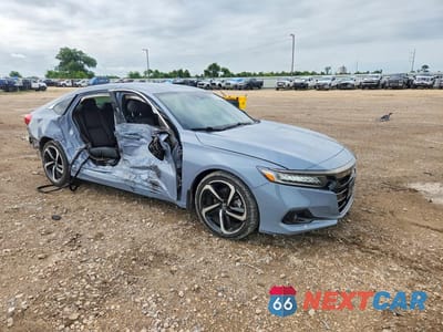 Czwarte zdjęcie samochodu z boku: 2022 HONDA ACCORD SPORT VIN:1HGCV1F37NA104252 - miniatura
