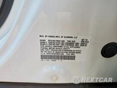 Zdjęcie 13 z 13 samochodu: 2016 HONDA PILOT TOURING VIN:5FNYF5H93GB051389 - miniatura
