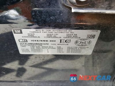 Zdjęcie 12 z 12 samochodu: 2011 GMC TERRAIN SLE VIN:2CTALMEC8B6281372 - miniatura
