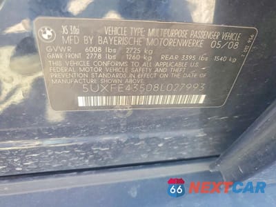Zdjęcie 13 z 13 samochodu: 2008 BMW X5 3.0I VIN:5UXFE43508L027993 - miniatura