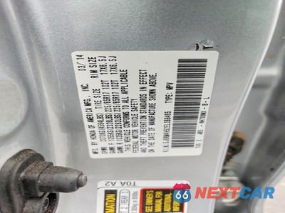 Zdjęcie 14 z 14 samochodu: 2014 HONDA CR-V EX VIN:5J6RM4H52EL068495 - miniatura