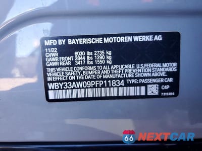 Zdjęcie 12 z 12 samochodu: 2023 BMW I4 M50 VIN:WBY33AW09PFP11834 - miniatura