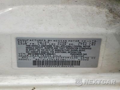 Zdjęcie 13 z 13 samochodu: 2023 NISSAN VERSA S VIN:3N1CN8DV6PL866451 - miniatura