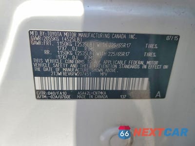 Zdjęcie 13 z 13 samochodu: 2015 TOYOTA RAV4 XLE VIN:2T3WFREV6FW207451 - miniatura