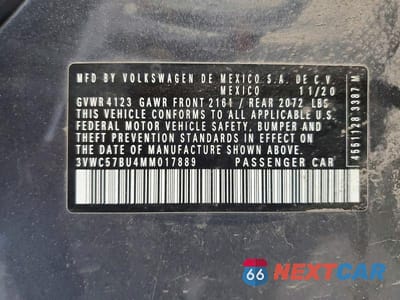 Zdjęcie 13 z 13 samochodu: 2021 VOLKSWAGEN JETTA S VIN:3VWC57BU4MM017889 - miniatura