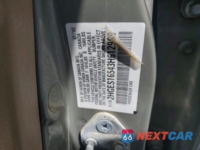 Zdjęcie 12 z 12 samochodu: 2003 HONDA CIVIC LX VIN:2HGES16543H612969 - miniatura