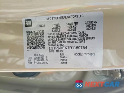 Zdjęcie 12 z 12 samochodu: 2024 GMC CANYON AT4 VIN:1GTP6DEK7R1160754 - miniatura