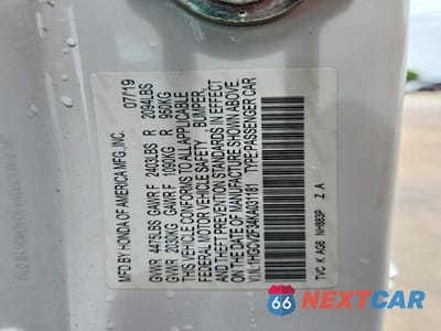 Zdjęcie 13 z 13 samochodu: 2019 HONDA ACCORD SPORT VIN:1HGCV2F34KA031181 - miniatura