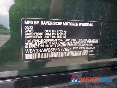 Zdjęcie 12 z 12 samochodu: 2023 BMW I4 M50 VIN:WBY33AW06PFN77994 - miniatura