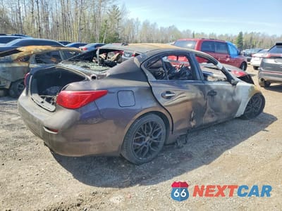 Trzecie zdjęcie samochodu z tyłu: 2014 INFINITI Q50 BASE VIN:JN1BV7AR4EM706570 - miniatura