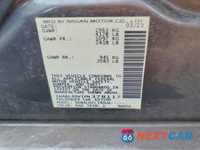 Zdjęcie 13 z 13 samochodu: 2023 NISSAN ALTIMA SV VIN:1N4BL4DV1PN378117 - miniatura