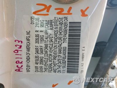 Zdjęcie 12 z 12 samochodu: 2020 ACURA TLX TECHNOLOGY VIN:19UUB2F65LA003933 - miniatura