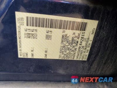 Zdjęcie 12 z 12 samochodu: 2009 NISSAN MAXIMA 3.5 S VIN:1N4AA51E99C842815 - miniatura