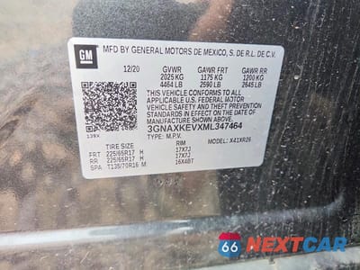 Zdjęcie 13 z 13 samochodu: 2021 CHEVROLET EQUINOX LT VIN:3GNAXKEVXML347464 - miniatura