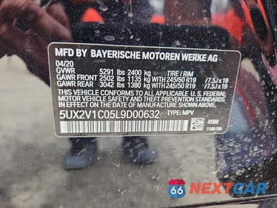 Zdjęcie 13 z 13 samochodu: 2020 BMW X4 XDRIVE30I VIN:5UX2V1C05L9D00632 - miniatura