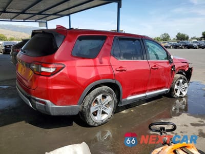 Trzecie zdjęcie samochodu z tyłu: 2023 HONDA PILOT EXL VIN:5FNYG2H50PB015619 - miniatura