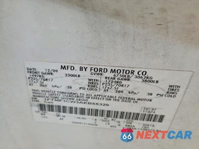 Zdjęcie 12 z 12 samochodu: 2010 FORD F150 VIN:1FTMF1CW3AKB55329 - miniatura