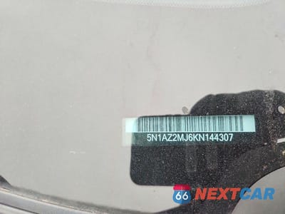 Zdjęcie 12 z 12 samochodu: 2019 NISSAN MURANO SV VIN:5N1AZ2MJ6KN144307 - miniatura