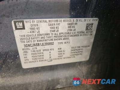 Zdjęcie 12 z 12 samochodu: 2018 CHEVROLET TRAX LS VIN:3GNCJNSB1JL289892 - miniatura