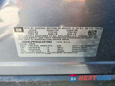 Zdjęcie 13 z 13 samochodu: 2018 GMC TERRAIN SLT VIN:3GKALPEV0JL327080 - miniatura