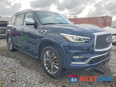 Czwarte zdjęcie samochodu z boku: 2019 INFINITI QX80 LUXE VIN:JN8AZ2NE1K9235438 - miniatura