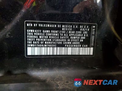 Zdjęcie 12 z 12 samochodu: 2018 VOLKSWAGEN GOLF SPORTWAGEN S VIN:3VWD17AU6JM768392 - miniatura