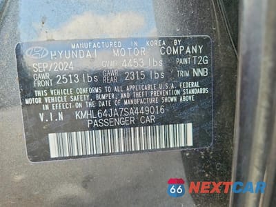 Zdjęcie 13 z 13 samochodu: 2025 HYUNDAI SONATA SEL VIN:KMHL64JA7SA449016 - miniatura