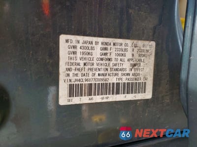 Zdjęcie 12 z 12 samochodu: 2007 ACURA TSX VIN:JH4CL96877C009582 - miniatura