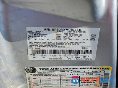 Zdjęcie 12 z 12 samochodu: 2013 FORD F150 SUPERCREW VIN:1FTFW1EF6DKF80506 - miniatura