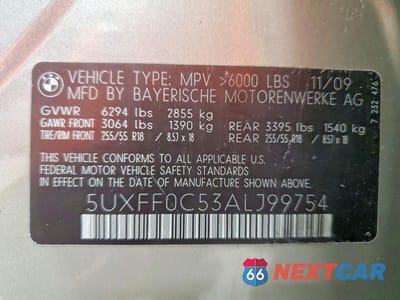 Zdjęcie 13 z 13 samochodu: 2010 BMW X5 XDRIVE35D VIN:5UXFF0C53ALJ99754 - miniatura