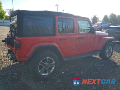 Trzecie zdjęcie samochodu z tyłu: 2018 JEEP WRANGLER UNLIMITED SAHARA VIN:1C4HJXEN7JW199639 - miniatura